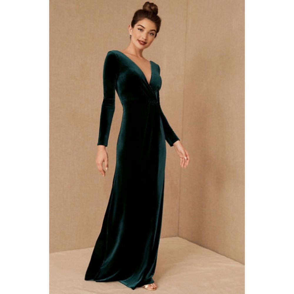 BHLDN Jenny Yoo Ryland Velvet Maxi Dress. Size 10